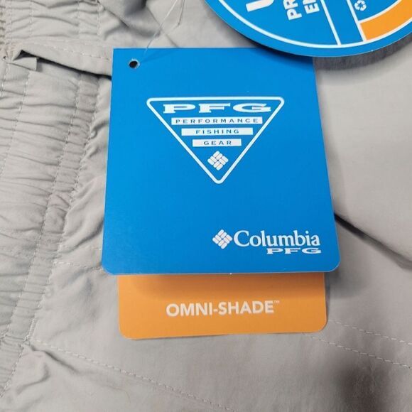 NEW COLUMBIA PFG MEN'S GRAY MESH LINED SWIM OUTDOOR FISHING SHORTS L LARGE NWT - Picture 5 of 12